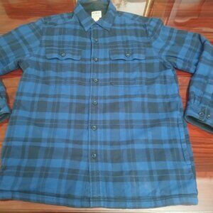 L.L. Bean Men’s Plaid Flannel Shirt Jacket (Shacket) – Size M